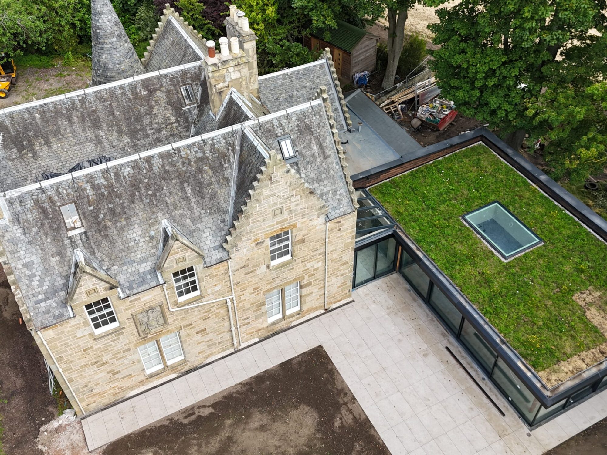 drone shot of events venue